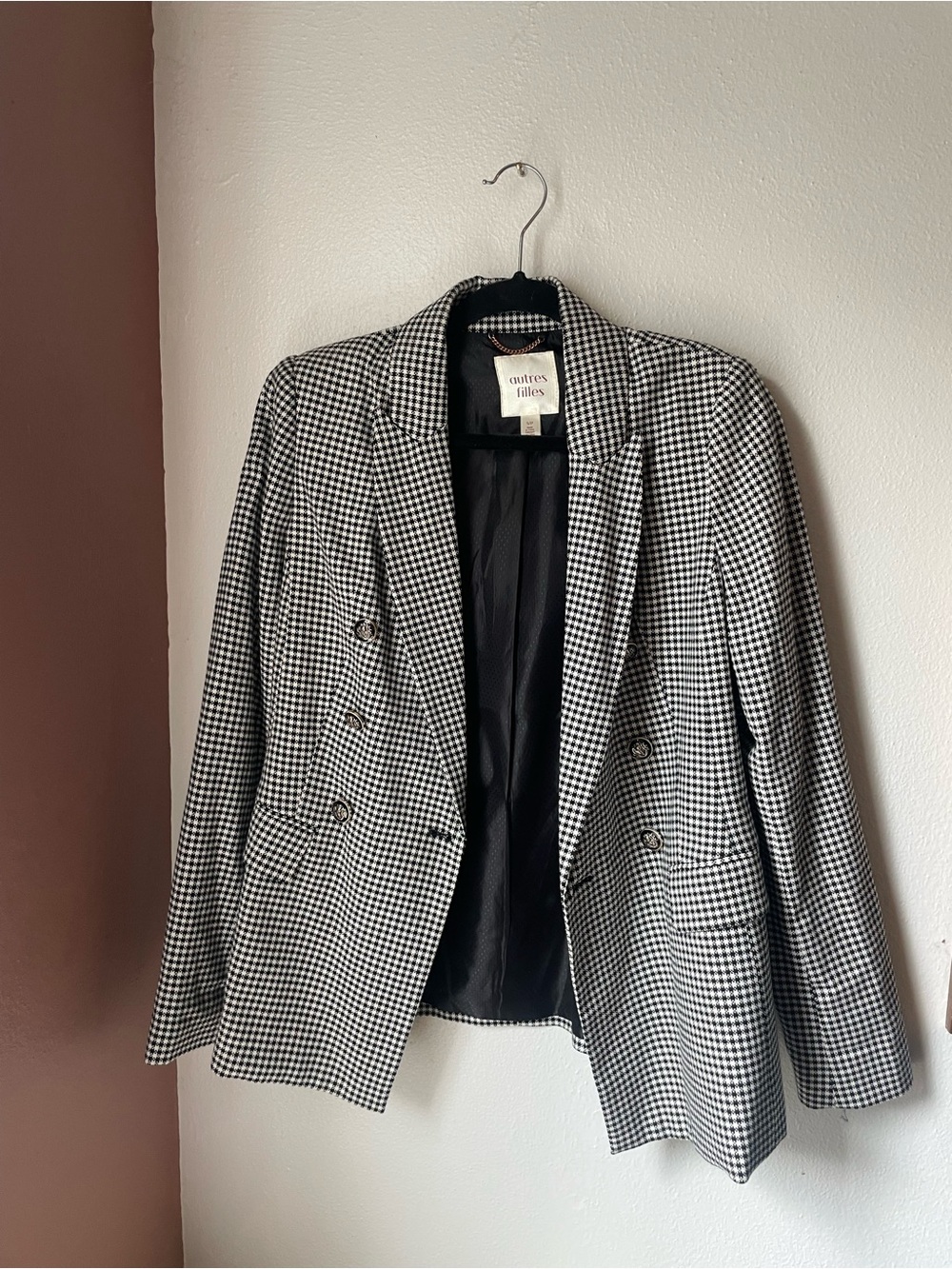 Autres Filles Black & White Houndstooth Blazer